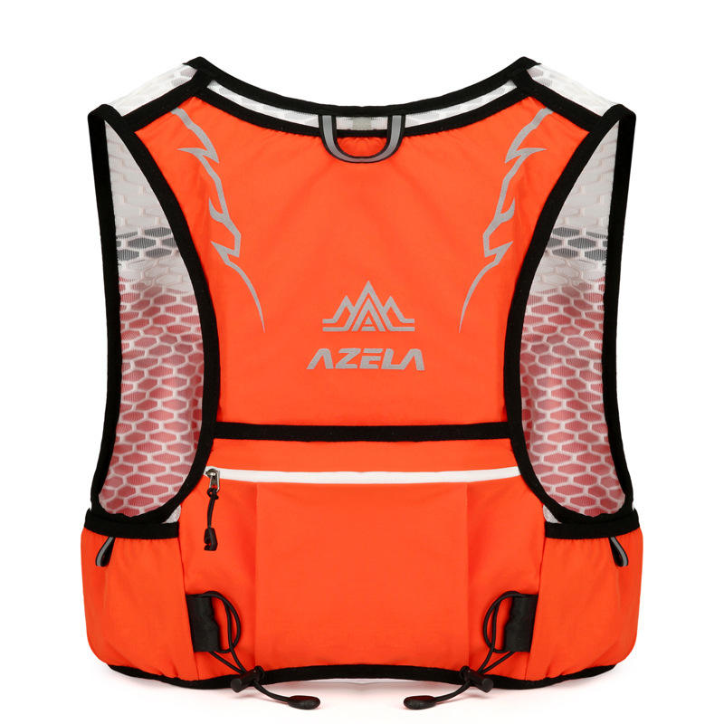 Orange - backpack + blue 1.5l soft water bag
