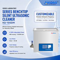 ANGNI 4 L Nouvelle Machine de Nettoyage Ultrasonique Silencieuse en Acier Inoxydable KQ-100DM à Faible Bruit avec Chauffage et Puissance Réglable de 0 à 100 %