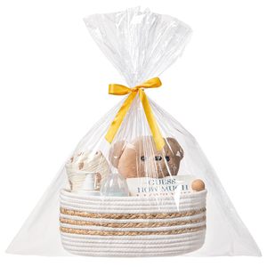 Panier de rangement personnalisé pour la maison Corde en coton tissé Panier en paille de jacinthe et panier cadeau pour enfants pour <span class=keywords><strong>Amazon</strong></span> Hot Selling - Product Image 5