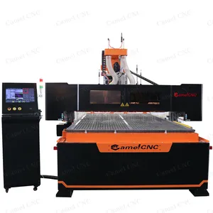 เครื่องมือเปลี่ยนเครื่องเราเตอร์ไม้ CNC อัตโนมัติพร้อมเครื่องเจาะ 5+4 CA-1837 CNC Nesting สําหรับการตัดแกะสลักและเจาะ