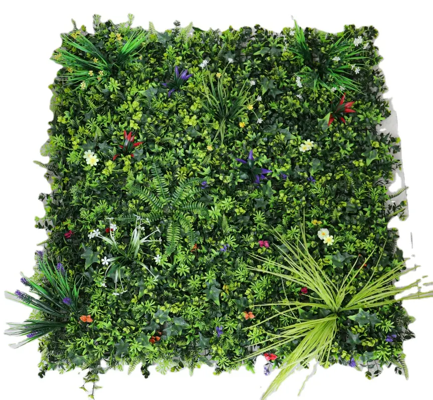 100cm*100cm restaurant wall decor hedge fence green leaf artificial grass wall