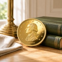 Pièce de monnaie de défi en cuivre pur, personnalisée, avec motif de tour de la frontière gaufré, emballée dans un tube cadeau, pour cadeau de récital scolaire ou de danse