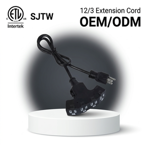 สายพ่วงกันน้ำสำหรับงานหนัก Linsheng Supermarket Supplier ขนาด 6 ฟุต 15 แอมป์ 4 ช่องเสียบ SJTW ETL รุ่น 12/3 - Product Image 1