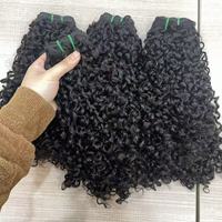 Vente en gros de mèches de cheveux bouclés Pixie très demandées, double épaisseur, cheveux vietnamiens avec closure, extensions de cheveux de 10 à 24 pouces