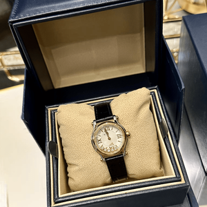 Reloj de Cuarzo Clásico para Hombre con Esfera Redonda, Correa de Cuero Negra y Caja Plateada Chopards - Product Image 2