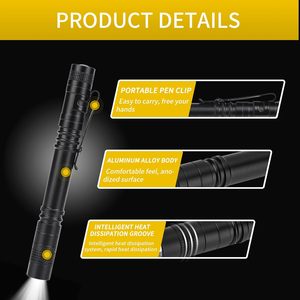 Bright <b>Mini</b> Pocket <b>LED</b> Pocket Compact Pen <b>Light</b> Torch Flashlight With Clip for Inspection Work Repair - Product Image 2
