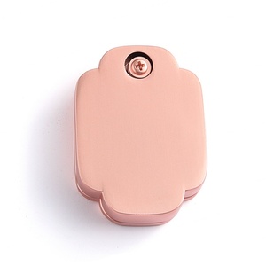Personalized Luxury <b>Mini</b> Rose Gold Metal Solid Balm Box <b>Perfume</b> Slide Cover Container - Product Image 3