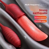 Simulierter Zungen-Stimulator für Weibliche Masturbation, Cunnilingus-Gerät mit Vibration, Wasserdicht IPX6, Dildo für Flirt und Sexspiele