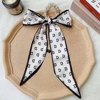 Soldes d'hiver : Bandeau foulard nœud perlé, Élastiques à cheveux fleuris pour femmes, Chouchous pour filles, Élastiques à cheveux pour enfants