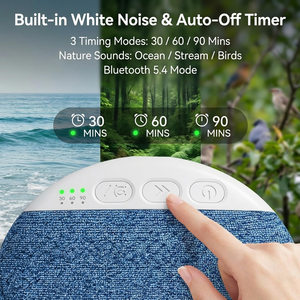 Altavoz para Debajo de la Almohada, Recargable, para Dormitorio, Sala de Estar, con Batería de 200 mAh, Altavoz de Cojín Portátil con Sonido HiFi y Temporizador - Product Image 5