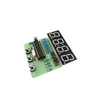 Taidacent Kit DIY de carte de circuit imprimé (PCBA) pour horloge numérique LED 4 bits, mini horloge numérique, montre numérique et réveil