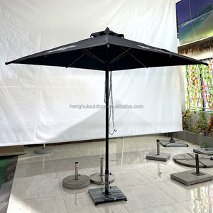 Personalizzato 2m 3m bianco nero verde verde tessuto parco spiaggia giardino esterno ombrellone ombrellone ombrellone con <span class=keywords><strong>logo</strong></span> - Product Image 2