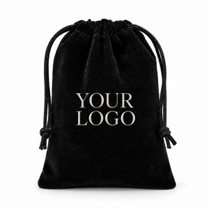 Pochette en velours avec cordon de serrage personnalisable avec logo pour bijoux, emballage cadeau, cadeaux de mariage, cosmétiques, accessoires - Product Image 1