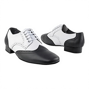 Baifa <b>Men's</b> Customized Color Genuine Leather Professional Ballroom Latin Dance Shoes Flat <b>Heel</b> Rubber Sole <b>High</b> Quality Low MOQ - Product Image 2