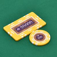 YH 760 pièces/ensemble forme carrée ABS dés jetons Casino Poker jetons ensemble avec boîtier en métal