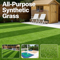 Césped Artificial de Lujo Súper Suave de 40 mm, Césped Sintético Ultraesponjoso de 4 Tonos para Renovación de Jardines Modernos de Alta Gama