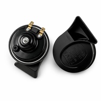 Bocina Clásica Negra Tipo Caracol 12V 24V Impermeable Universal Súper Fuerte para Camiones, Motocicletas, Autos, Accesorios de Bocina