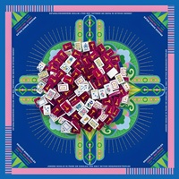 Tuiles d'art de voyage Red Lagoon en acrylique, taille et couleur personnalisées, durables, portables, écologiques, modernes, de luxe, supports de Mahjong américains, Poker 4