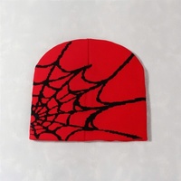 Venta al por mayor de gorros personalizados de doble cara, sombreros, accesorios de estilo de moda, gorro de punto con telaraña para hombres y mujeres