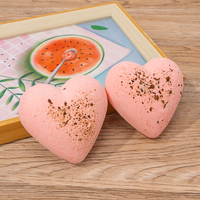 Marque privée Bombes de bain bio de luxe Bombes de bain en forme de cœur avec fleurs séchées