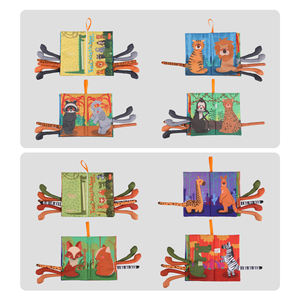 Tumama Enfants <span class=keywords><strong>Livre</strong></span> Sensoriel Jouets Animaux <span class=keywords><strong>Jungle</strong></span> Queue Tissu Livres Toucher et Sentir Bébé Livres Occupés Jouets D'éducation Précoce - Product Image 6