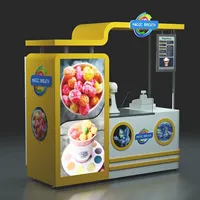 Kiosque alimentaire en bois pour centre commercial, présentoirs de vente au détail, chariot alimentaire mobile, kiosque à crêpes à bulles à vendre