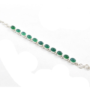 Plata de Ley 925, ónix verde, diseño superior, superventas, calidad de exportación, pulsera hecha en fábrica, Joyería Moderna Bohemia con estilo para mujer - Product Image 2