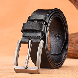 Cinturón con hebilla <span class=keywords><strong>para</strong></span> <span class=keywords><strong>hombre</strong></span>, <span class=keywords><strong>cinturones</strong></span> de cuero genuino <span class=keywords><strong>para</strong></span> <span class=keywords><strong>hombre</strong></span>, cinturón vaquero de piel de vaca, logotipo personalizado OEM de fábrica LQbelt - Product Image 3