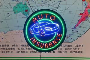 Super brillante Led AUTO <span class=keywords><strong>SEGURO</strong></span> Publicidad Señal redonda 20*20 "Led Ventana interior abierta Intermitente Señal de negocios - Product Image 2