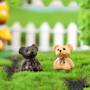 <b>Cute</b> Wearing Bow Tie Mini <b>Bear</b> Miniatures for Landscape Decorations Tiny Oso Charm Desktop Ornaments DIY Accessories - Product Image 5