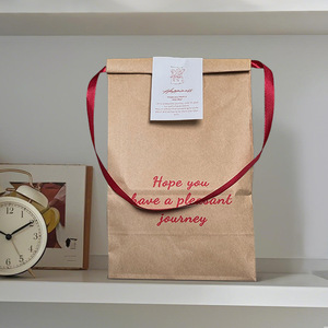 <span class=keywords><strong>Sac</strong></span> d'emballage en papier kraft portable pour bonbons, pain, pâtisseries, boulangerie, café, shopping - Product Image 5