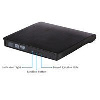 Masterizzatore Lettore CD/DVD Esterno Sottile USB 3.0 per Laptop PC Mac HP