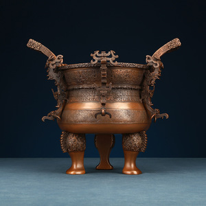 Ornement artisanal en cuivre Prince Wu Ding en Bronze, pour le bureau, la maison, la décoration de bureau, cadeau de cérémonie d'ouverture - Product Image 2