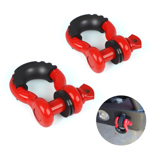 Ganchos de Remolque Rojos, Paquete de 2, Capacidad de Carga de 4000 kg, Acero Universal para Recuperación de Vehículos - Product Image 2