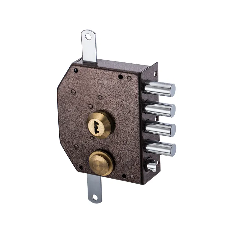 Cylindre de serrure de porte de maison en laiton, cylindre cylindrique fixe multipoint ou serrure de porte à cylindre lâche