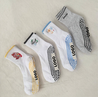 Chaussettes de Pilates personnalisées POPSOX avec logo, antidérapantes pour femme, pour yoga et barre, avec grip, vente en gros, professionnelles, respirantes, en coton, pour le sport