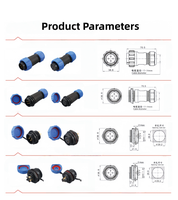 SP29 IP67 Nylon étanche Power Aviation Plug 2Pin droit mâle femelle accouplement connecteur circulaire avec cuivre plaqué or