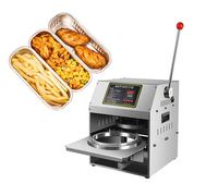 Machine de scellage manuelle à affichage numérique pour barquettes, scelleuse à levier pour contenants en aluminium pour l'emballage alimentaire à emporter des restaurants
