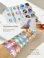Paillettes de chrome pour ongles à base d'aluminate de strontium, effet super caméléon, multicolores, pigment inorganique, pigment cosmétique