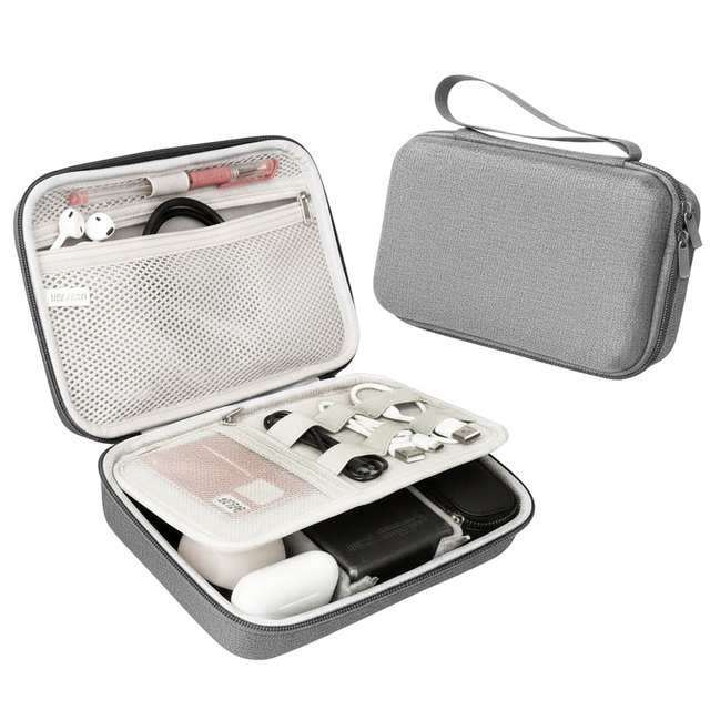 Electronic Bag Travel Cable Accessories Bag Waterproof Double Layer Electronics Organizer Portable Storage Case