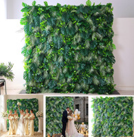 Mur de fleurs artificielles en gros, panneau de fond floral 3D de 2,4 m x 2,4 m pour décoration de mariage