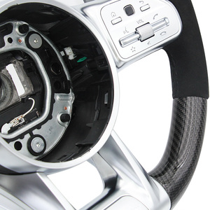 Volante de Alcantara de Carbono de Alta Calidad para <span class=keywords><strong>Mercedes</strong></span> <span class=keywords><strong>Benz</strong></span> W126 W163 W213 C43 A45 CLS63 - Product Image 5