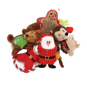 Özel özel etiket evcil hayvan ürünleri interaktif küçük çevre dostu Elk halat büyük peluş Chew Squeaky noel köpek oyuncak - Product Image 6