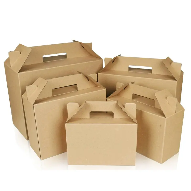 Caixa de embalagem personalizada fácil de transportar, caixa vertical perfurada de frutas