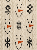 Suéter de Cuello Alto con Estampado de Muñeco de Nieve Navideño para Mujer, Tejido por Computadora, Transferencia Térmica, Personalizado para Uso Diario Informal y Festivo
