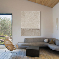 Style wabi-sabi moderne, peinture de décoration de salon, peinture à l'huile de porche en trois dimensions à texture abstraite