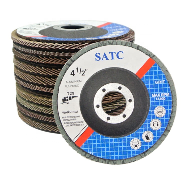 SATC Premium 4-1/2 ''гибкий алюминиевый откидной диск, дополнительная мощность, шлифовальный круг для стального сплава