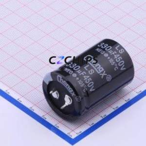 Condensateur électrolytique en aluminium à encliquetage LS337V450P45RR0VH2SP0, montage traversant, D30xL45mm 330uF -10%~+20% 450V 1.39A120Hz - Product Image 1