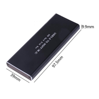 Carcasa USB 3.0 para SSD M.2 NGFF, Caja Externa para Disco Duro SSD M.2 con Clave SATA B, Adaptador Portátil de Aluminio de 5 Gbps para Laptop y PC