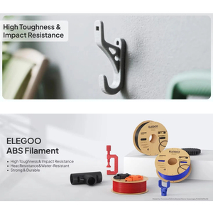 Filament ABS <span class=keywords><strong>ELEGOO</strong></span> 175 mm Noir 1 kg Résistant à la chaleur Résistant aux chocs Bobine (22 lb) Compatible avec la plupart des imprimantes 3D - Product Image 5